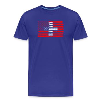 USA Flagge Schweiz - Männer Premium Bio T-Shirt - Königsblau - Vorne - Damien (186cm)