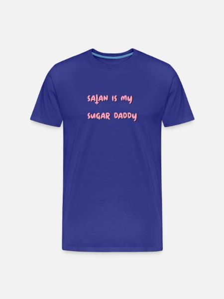 Satan is my daddy - Men's Premium Organic T-Shirt - royal blue