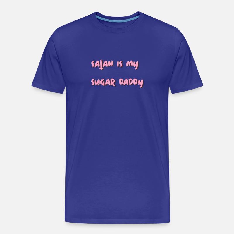 Satan ist mein Daddy - Männer Premium Bio T-Shirt - Königsblau