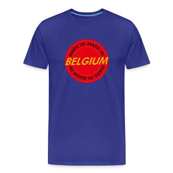 Né en Belgique - T-shirt bio Premium Homme - bleu roi - Devant - Damien (186cm)