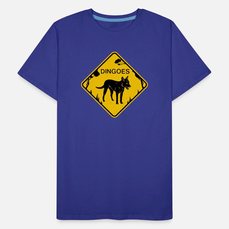 Dingo panneau de signalisation jaune T-shirt bio Premium Homme