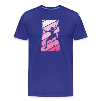 Escalade Grimpeur - T-shirt bio Premium Homme - bleu roi - Devant - Damien (186cm)