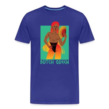 Masculine queen - Men's Premium Organic T-Shirt - royal blue - Front - Damien (186cm)