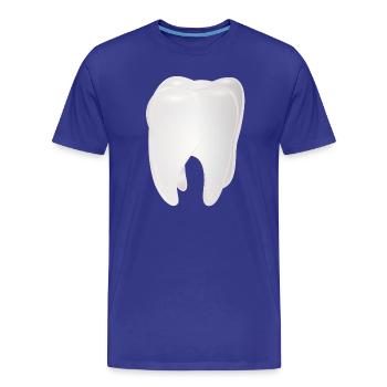 Dent blanche radieuse - T-shirt bio Premium Homme - bleu roi - Devant - Damien (186cm)