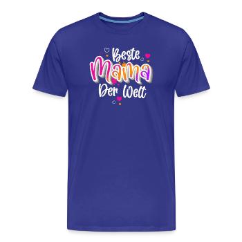 Beste Mama Der Welt - Männer Premium Bio T-Shirt - Königsblau - Vorne - Damien (186cm)