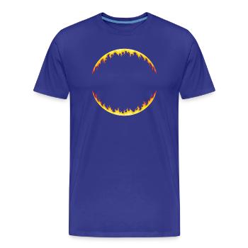 Feuerkreis | circle on fire - Männer Premium Bio T-Shirt - Königsblau - Vorne - Damien (186cm)