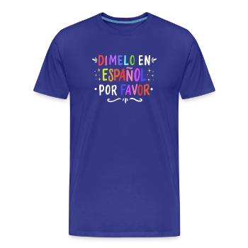 Espagnol Professeur d’espagnol Langue - T-shirt bio Premium Homme - bleu roi - Devant - Damien (186cm)