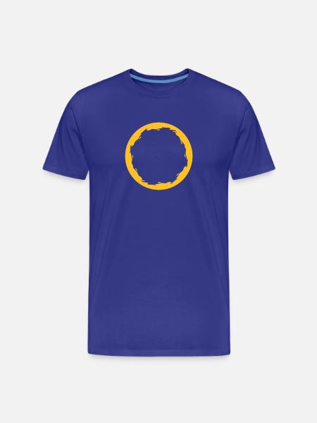 Circle Round Yellow - Men's Premium Organic T-Shirt - royal blue