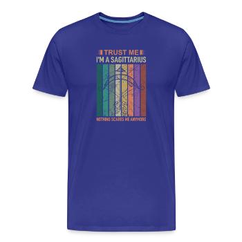 Signe du zodiaque Sagittaire - T-shirt bio Premium Homme - bleu roi - Devant - Damien (186cm)