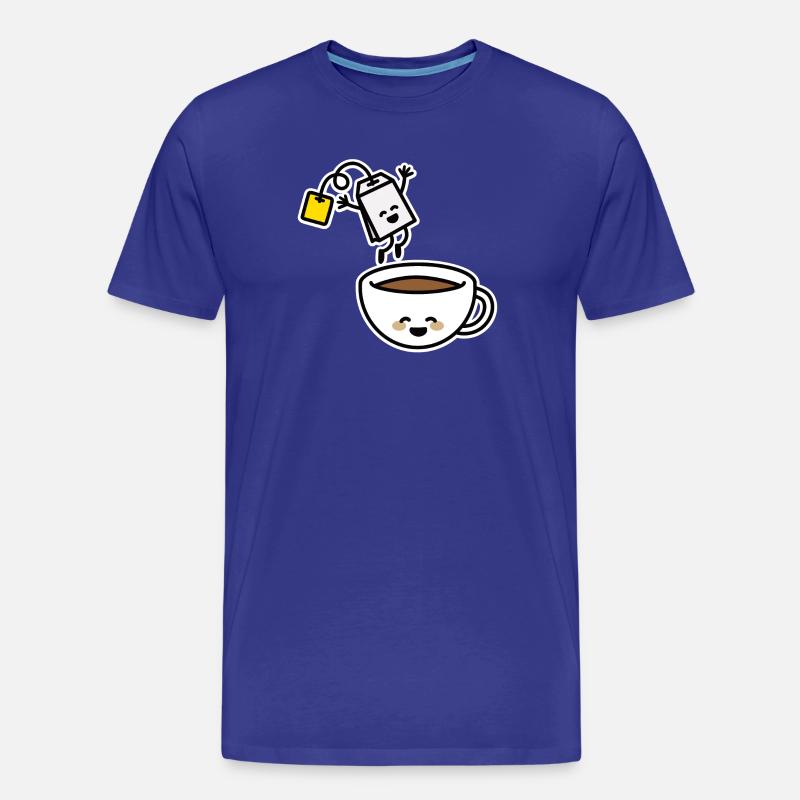 Teebeutel Tee Teetasse Teetrinker Teeliebhaber - Männer Premium Bio T-Shirt - Königsblau