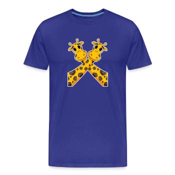 Girafe girafe - T-shirt bio Premium Homme - bleu roi - Devant - Damien (186cm)