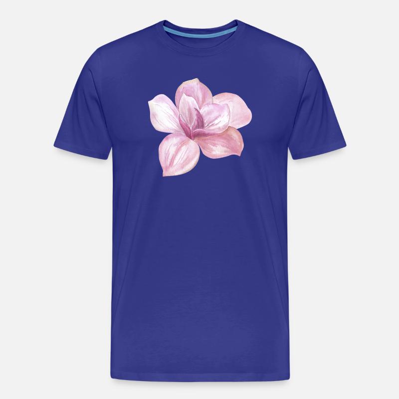 Blume - Männer Premium Bio T-Shirt - Königsblau