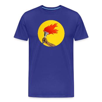 Zaire - Men's Premium Organic T-Shirt - royal blue - Front - Damien (186cm)