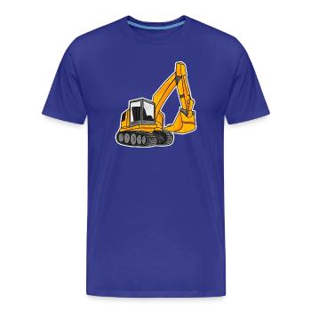 Pelles à godets Excavatrices Pelles - T-shirt bio Premium Homme - bleu roi - Devant - Damien (186cm)