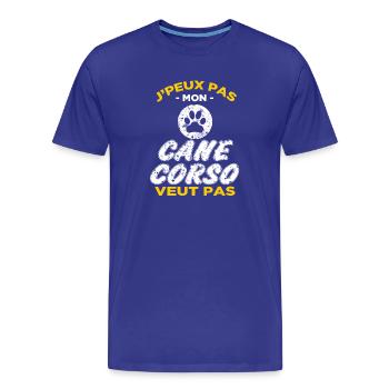 Cane Corso - T-shirt bio Premium Homme - bleu roi - Devant - Damien (186cm)