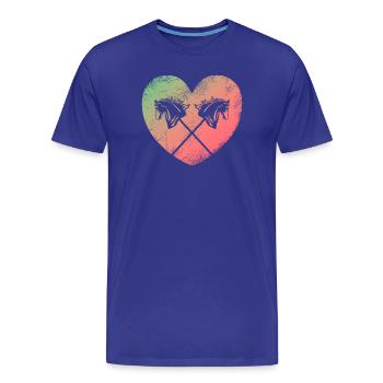 Hobby Horse - T-shirt bio Premium Homme - bleu roi - Devant - Damien (186cm)