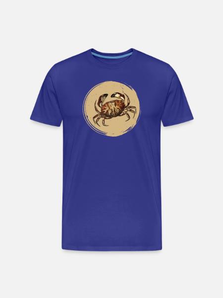Crab - Men's Premium Organic T-Shirt - royal blue