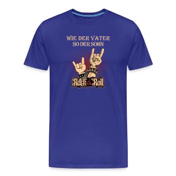 Wie der Vater so der Sohn - Rock Roll  - Männer Premium Bio T-Shirt - Königsblau - Vorne - Damien (186cm)