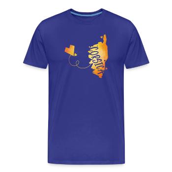 Corsica - Men's Premium Organic T-Shirt - royal blue - Front - Damien (186cm)