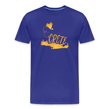 Crete - Men's Premium Organic T-Shirt - royal blue - Front - Damien (186cm)