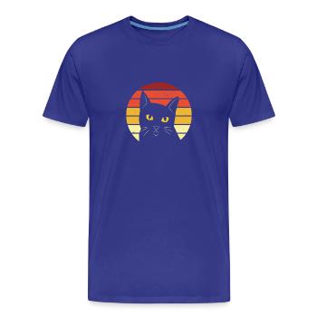 Chat Chat Chat Miau Amour de chat Stubentiger - T-shirt bio Premium Homme - bleu roi - Devant - Damien (186cm)