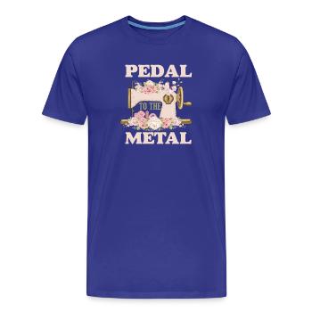 Nähen - Männer Premium Bio T-Shirt - Königsblau - Vorne - Damien (186cm)