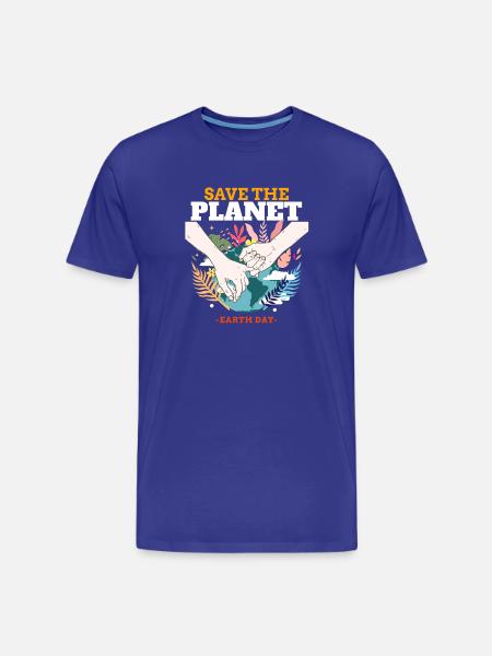 Save the Earth – Earth Day - Men's Premium Organic T-Shirt - royal blue