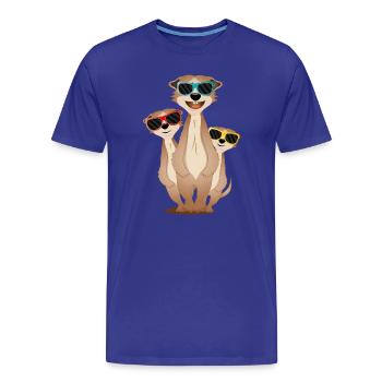 cool suricate groupe avec des lunettes de soleil - T-shirt bio Premium Homme - bleu roi - Devant - Damien (186cm)