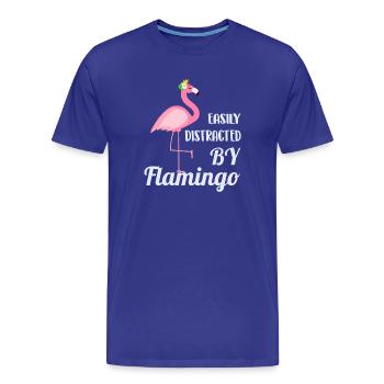 Flamingo - T-shirt bio Premium Homme - bleu roi - Devant - Damien (186cm)