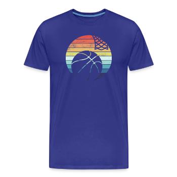 Basket-ball - T-shirt bio Premium Homme - bleu roi - Devant - Damien (186cm)