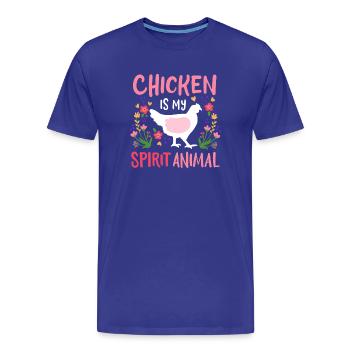 Poules Poules Élevage de poulets - T-shirt bio Premium Homme - bleu roi - Devant - Damien (186cm)