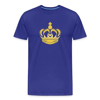 Couronne - T-shirt bio Premium Homme - bleu roi - Devant - Damien (186cm)