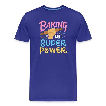 Baking Baker Rolling Pin - Men's Premium Organic T-Shirt - royal blue - Front - Damien (186cm)