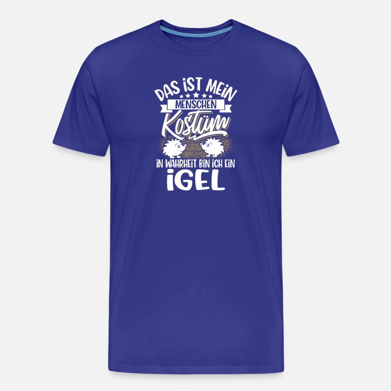 Igel - Männer Premium Bio T-Shirt - Königsblau