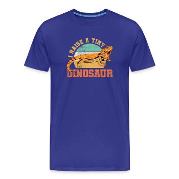 Bartagame Eidechse Reptil Vintage - Männer Premium Bio T-Shirt - Königsblau - Vorne - Damien (186cm)
