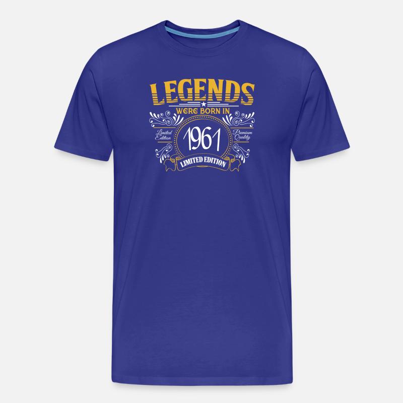 Legenden wurden 1961 geboren - Männer Premium Bio T-Shirt - Königsblau