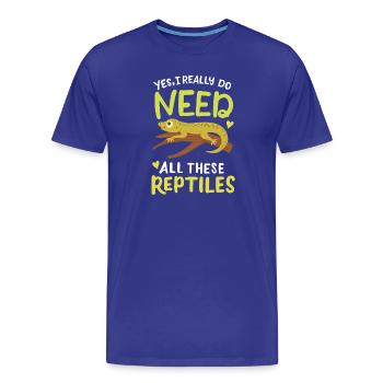 Reptil Eidechse Herpetologe - Männer Premium Bio T-Shirt - Königsblau - Vorne - Damien (186cm)