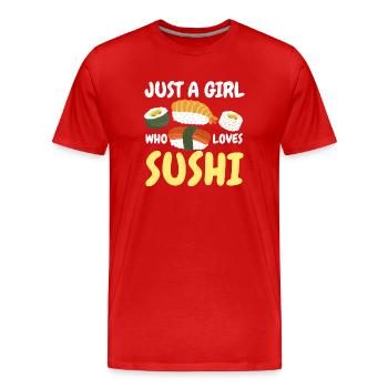 Sushi Japanisch Kawaii Sushi-Liebhaber - Männer Premium Bio T-Shirt - Rot - Vorne - Damien (186cm)