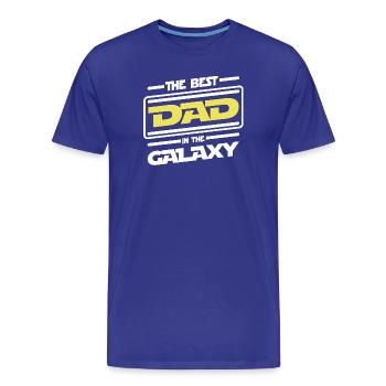 The best Dad in the galaxy - Parody humor - Men's Premium Organic T-Shirt - royal blue - Front - Damien (186cm)