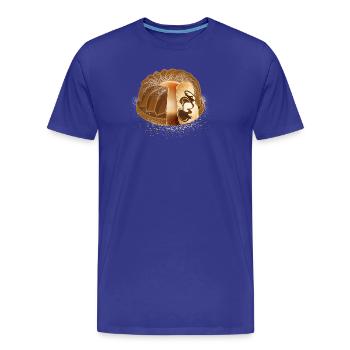 Le gâteau en marbre populaire au sucre en poudre - T-shirt bio Premium Homme - bleu roi - Devant - Damien (186cm)