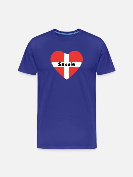 Savoy Flag Heart - Men's Premium Organic T-Shirt - royal blue