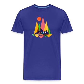 Animal horses - Men's Premium Organic T-Shirt - royal blue - Front - Damien (186cm)