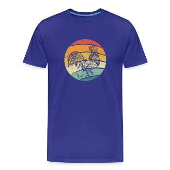 Rooster - Men's Premium Organic T-Shirt - royal blue - Front - Damien (186cm)