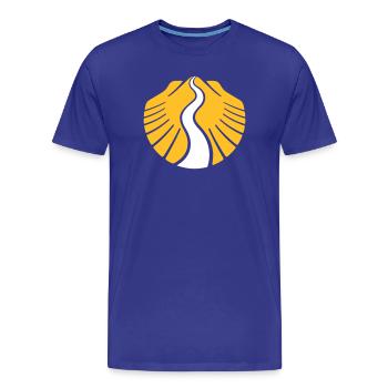 Jakobsweg Muschel | Pilgermuschel Camino Santiago - Männer Premium Bio T-Shirt - Königsblau - Vorne - Damien (186cm)