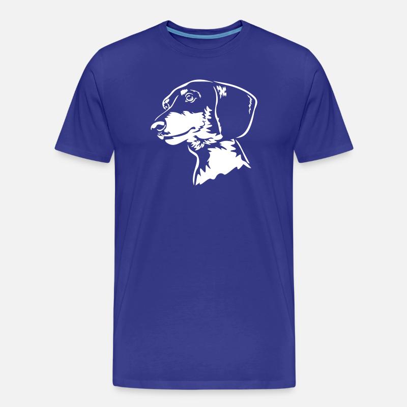Dackel Kopf "Black Edition" - Männer Premium Bio T-Shirt - Königsblau