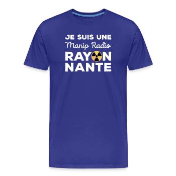 Je suis une manip radio rayonnante Radiologie - T-shirt bio Premium Homme - bleu roi - Devant - Damien (186cm)