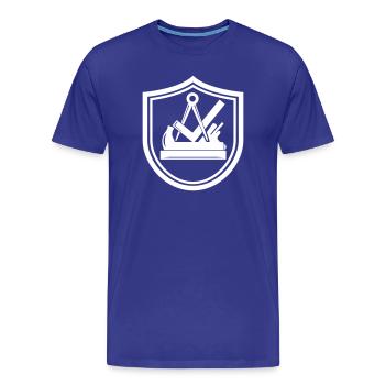 Menuisiers morphe de morphe blason bouclier - T-shirt bio Premium Homme - bleu roi - Devant - Damien (186cm)