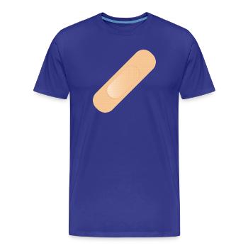 simple sticking plaster as a design element - Men's Premium Organic T-Shirt - royal blue - Front - Damien (186cm)
