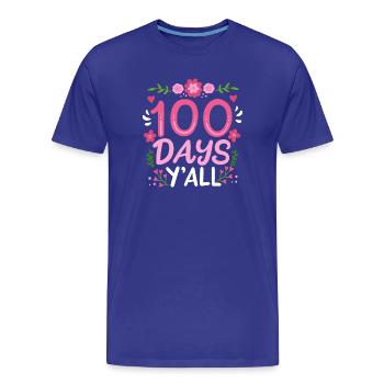 100 Tage Schule Lehrer Schüler - Männer Premium Bio T-Shirt - Königsblau - Vorne - Damien (186cm)