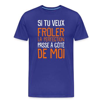 La Perfection - T-shirt bio Premium Homme - bleu roi - Devant - Damien (186cm)